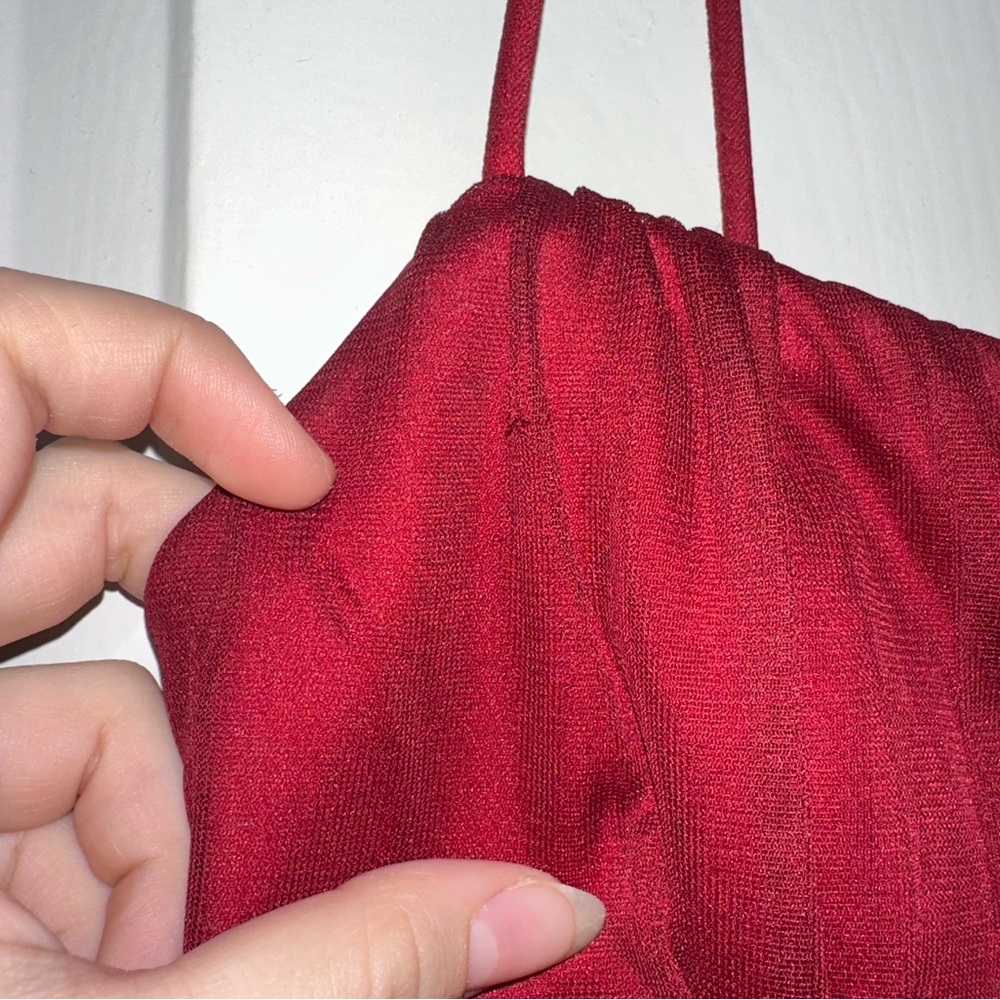 Ruby Rox Red Layered Mesh Dress. - Picture 16 of 16